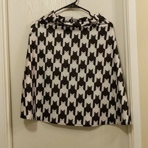 Cat print midi skirt